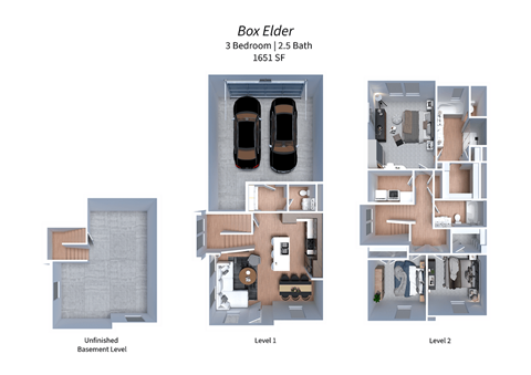 Floor plan for 3 beds, 2.5 baths, 1568 sqft